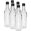 500 ml Slank Flaske med sort skruelåg, til vodka, 6 stk. - 10 