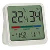 Elektronisk indendørs termometer, hvid ['elektronisk termometer', ' termometer med ur og dato', ' termometer med fugtighedsmåler', ' måling af fugtighed i rummet', ' komfortmåler', ' termometer med komfortindikator', ' multifunktionel termometer', ' indendørs termometer', ' indendørs termometer', ' trådløs termometer', ' elektronisk vægtermometer', ' vejrstation', ' vejrstation']