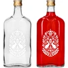 Flad glasflaske 500 ml med skruelåg, tryk "Påske", 1 stk. ['påskeflaske', ' flasker', ' flaske med tryk', ' flaske til højtider', ' flaske til påske', ' flaske til likør og snaps', ' flaske til hjemmelavet spiritus', ' flaske til alkohol', ' glasflaske med skruelåg', ' 500 ml flaske med skruelåg', ' flade flasker', ' 0', '5 L flaske med tryk', ' sæt til påske', ' drikke til højtiderne', ' dekorativ halv-liters flaske']