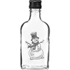 Lommelærkeflaske 200 ml med skruelåg, tryk 'Snemand', 1 stk. ['flaske', ' lommelærkeflasker', ' flaske med tryk', ' juleflaske', ' flaske til jul', ' flaske til likør og kryddersnaps', ' flaske til hjemmebrygget spiritus', ' flaske til alkohol', ' flaske 200 ml', ' 200 ml flaske med skruelåg', ' lommelærke', ' mini-flaske', ' julesæt', ' flaske under juletræet', ' juledrikke', ' lille dekorativ flaske', ' Merry Christmas', ' julegave']
