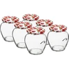 Glas TO Amfora 580 ml med farvet låg fi82/6-6stk. - 8 