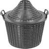 Havekurv af plast med låg til 10 L vinballon ['havekurv til vinballon', ' til vin', ' kurv til hjemmevin', ' kurv til vinballon', ' kurv til vin', ' kurv til vinballon', ' plastkurv til vinballon', ' plastkurv med håndtag', ' rund kurv til vinballon og til haven', ' kurv med separat låg til 10 L vinballon']