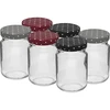 Krukke TO 156 ml farvet låg fi 53/4 -6 stk. ['krukker', ' små krukker', ' lille krukke', ' glas krukke', ' glas krukker', ' krukke med låg', ' krukker til konservering', ' krukke til konservering', ' krukker til konservering', ' krukker til krydderier', ' krukke til marmelade', ' krukke til syltetøj', ' krukke til honning', ' lille krukke til honning']