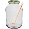 Krukke TO 2 L, fi 82/6 med farvet låg + tang ['krukke', ' glas krukke', ' glas krukke', ' krukke med låg', ' krukke til syltning af agurker', ' krukke til agurker', ' krukke til likører', ' krukke til likører', ' krukke med tang', ' tang til agurker', ' køkkentang']