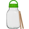 Krukke TO 4 L med plastiklåg + tang fi 100 ['krukke', ' glas krukke', ' glas krukke', ' krukke med låg', ' krukke til syltede agurker', ' krukke til agurker', ' krukke til likører', ' krukke til likører', ' krukke med tang', ' agurketang', ' køkkentang']
