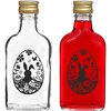 Glasflaske i lommelærkeform 200 ml med skruelåg, tryk "Påskeæg", 1 stk. ['lommelærkeflaske', ' påskeflaske', ' flasker', ' flaske med tryk', ' flaske til højtiderne', ' flaske til påske', ' flaske til likør', ' flaske til hjemmebrændt', ' flaske til alkohol', ' glasflaske med prop', ' 200 ml flaske med skruelåg', ' lommelærkeflasker', ' 0', '2 L flaske med tryk', ' drinks til højtiderne', ' lille dekorativ flaske']