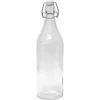 Rund flaske med hermetisk lukning 1L ['flaske til alkohol', ' dekorative flasker til alkohol', ' glasflaske til alkohol', ' flasker til hjemmebrændt til bryllup', ' flaske til likør', ' flaske til vin', ' flasker til vin', ' likør']
