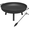 Sæt bålsted Ø 58 cm og ildrager-håndtag til gryde eller støbejernskrukke låg - 4 