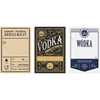 Selvklæbende etiketter 60x90 mm til flasker, vodka, 3 designs 20 stk. ['etiketter', ' etiketter til alkohol', ' etiketter til vodka', ' etiketter til flasker', ' selvklæbende etiketter', ' etiketter til alkohol', ' klistermærker til flasker', '']