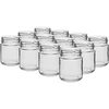 Twist-off beholder 212 ml, fi 66 - 12 stk. ['glasbeholder 200 ml', ' glasbeholder 212 ml', ' små glasbeholdere', ' små beholdere', ' beholdere med låg', ' glasbeholdere', ' beholdere til konservering', ' beholdere til marmelade', ' låg til frugtbeholder', ' krydderibeholder', ' marmeladebeholder']