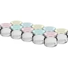 Twist-off krukke 30 ml med farvet låg fi 43 - 10 stk. ['krukker', ' små krukker', ' lille krukke', ' glas krukke', ' glas krukker', ' krukke med låg', ' krukker til konservering', ' krukke til konservering', ' krukker til krydderier', ' krukke til marmelade', ' krukke til syltetøj', ' krukke til honning', ' lille krukke til honning']