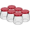 Twist-off krukke 500ml "Omvendt Amfora" med bordeaux låg fi 82/6, 6 stk. ['krukke', ' amfora krukke', ' 500ml krukke', ' krukkesæt', ' glas krukker', ' krukker til konservering', ' krukker til kosmetik', ' 6 styk krukker', ' glas krukke', ' krukker til marmelade', ' krukker til syltetøj', ' krukker til marmelade', ' krukker til kødprodukter', ' krukker til krukker', ' krukker til kosmetik']