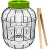 Ubrudt, multifunktionel syltetøjsglas + tang, 5L ['syltede agurker', ' syltet blomkål', ' syltede rødbeder', ' rødbedekvass', ' plastikkrukke', ' plastikglas', ' hjemmelavede syltninger', ' 5L krukke', ' krukke med godkendelse til syltning', ' agurketang', ' krukke med tang']