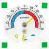 Universal termometer med hygrometer transparent, selvklæbende (-50°C til +50°C) - 4 