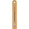 Universelt termometer (-30 til +50°C), 17 cm, lysebrun ['termometer', ' universel termometer', ' termometer af plast', ' termometer med læsbar skala', ' termometer med dobbelt skala i °C og °F', ' termometer til rum med høj luftfugtighed', ' udendørs termometer til -30°C', ' fugtbestandigt termometer', ' termometer i brun farve', ' solidt termometer']