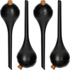 Vandingskugler til planter, sorte matte, med prop, 400ml, 4 stk. - 4 
