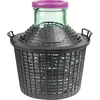 Vinballon 10 L med bred hals i plastikkurv - 10 