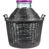 Vinballon 15 L med bred hals i plastikkurv - 7 