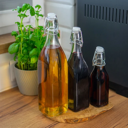 1 L flaske med patentlukning – firkantet - 4