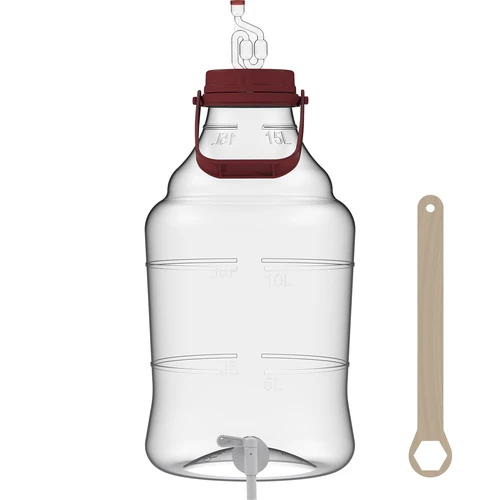 15 L ballon med håndtag og tappehane