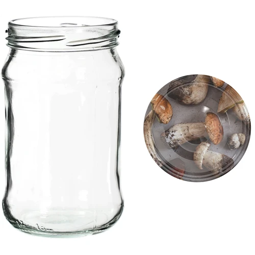 300 ml glas med farvet låg fi 66 - 6 stk. - 5