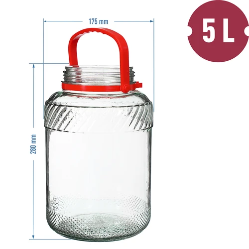 5 L krukke med plastiklåg - 6