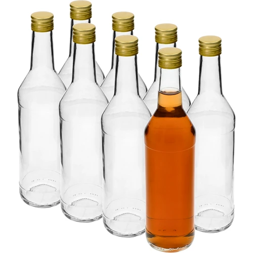 500 ml flaske til vodka med skruelåg - 8 stk. - 2