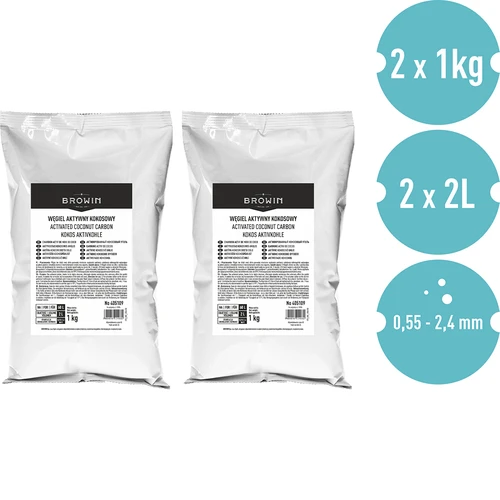 Aktivt kokoskul 1 kg x 2 - sæt - 2