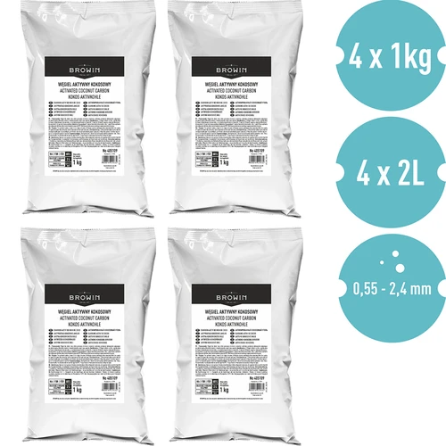 Aktivt kokoskul 1 kg x 4 - sæt - 2