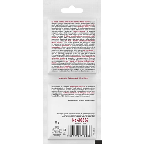 Bayanus gær + næring - hvid- og rosévine - 2