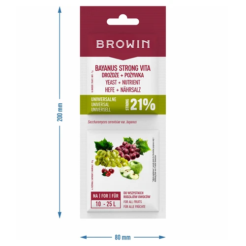 Bayanus-gær + næring - Universel - 21%, 17 g - 3