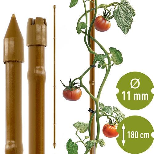 Belagt stålstang i bambusform, 180 cm x 11mm