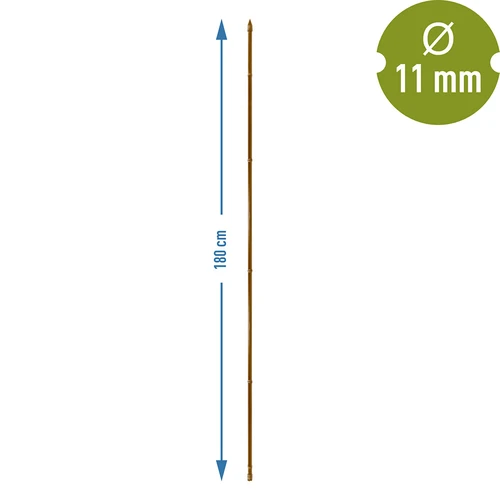 Belagt stålstang i bambusform, 180 cm x 11mm - 3