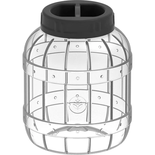 Brudsikker, multifunktionel krukke med sort låg, 3L