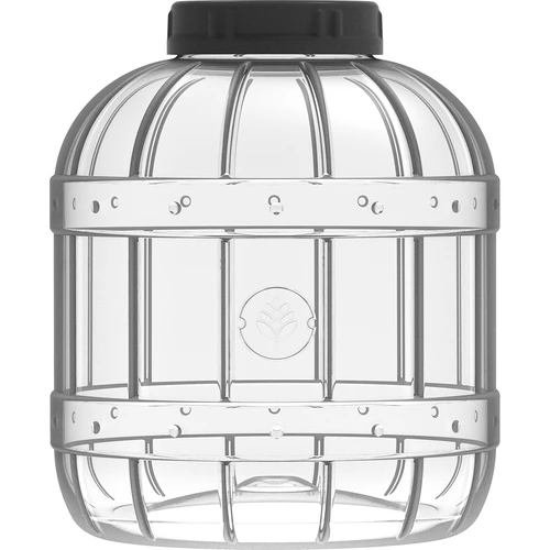 Brudsikker, multifunktionel krukke med sort låg, 3L - 3