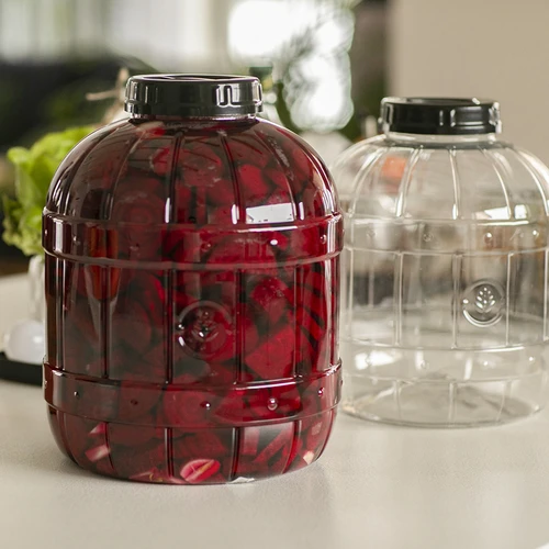 Brudsikker, multifunktionel krukke med sort låg, 8L - 9
