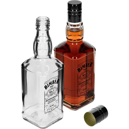 Daniels-flaske 500 ml med skruelåg, tryk "Bimber OLD", 1 stk. - 4