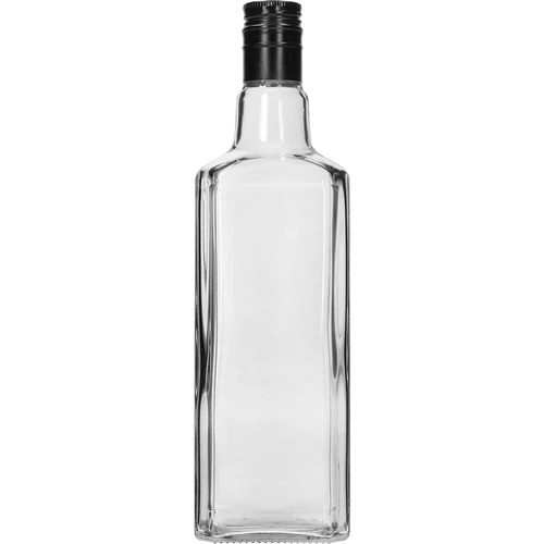 Dekorativ flaske TYNKTURA 0,5 L, med langt sort skruelåg Ø28 mm, 1 stk.