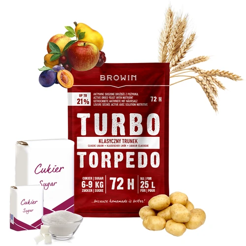 Destillerigær Turbo Torpedo 72h 21% - 120 g - 4