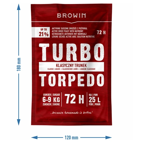 Destillerigær Turbo Torpedo 72h 21% - 120 g - 5