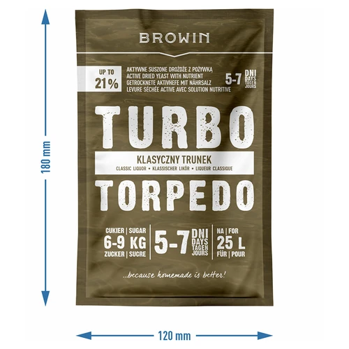 Destilleringsgær Turbo Torpedo 5-7 dage 21% 100g - 6