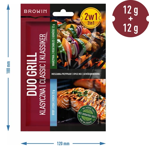 Duo Grill Klassisk til fisk og grøntsager - 2-i-1 krydderiblanding, 2 x 12 g - 4