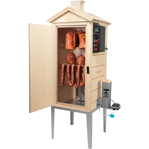 Elektrisk røgeovn dragON PLYWOOD NATURE 100E med varmemodul og digital styring - 4