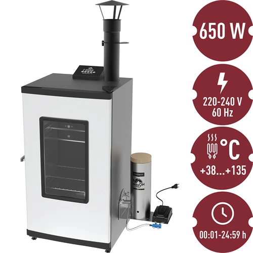 Elektrisk røgovn – dragON med røggenerator, digital, 65 L - 25