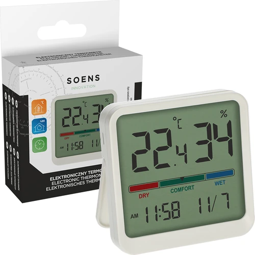 Elektronisk indendørs termometer, hvid - 6