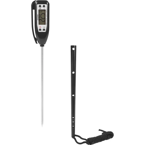 Elektronisk køkkentermometer (-50°C til +300°C) med etui, sort