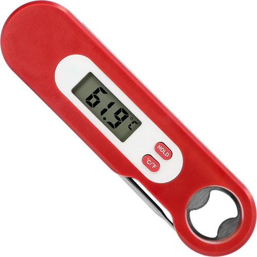 Elektronisk madlavningstermometer med sammenklappelig føler (-50/+300℃), rød - 2