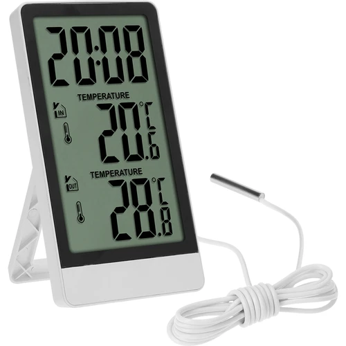 Elektronisk termometer fra Soens – med føler, hvid