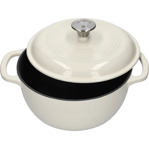 Emaljeret støbejernsgryde – ecru, 4 L - 2