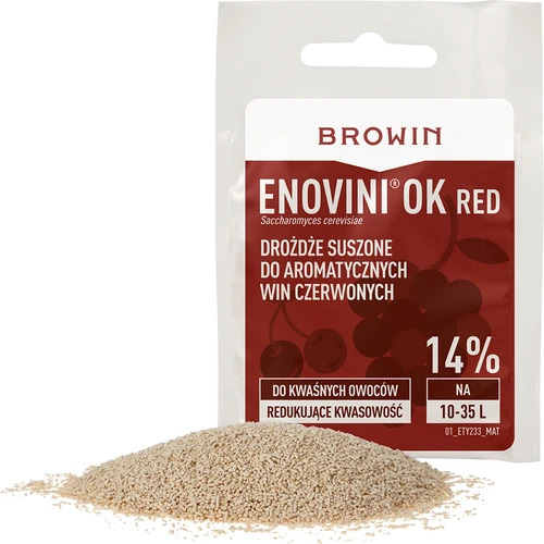 Enovini® OK RED - vinfremstillingsgær der reducerer syreindhold 7 g - 3